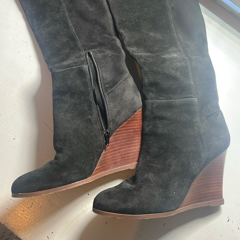 Vince Camuto Granta Over the Knee Boots Suede and textile upper